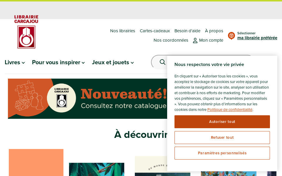 www.librairiecarcajou.com screen capture