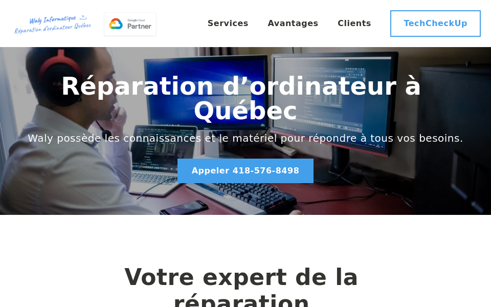 walyinformatique.com/ screen capture