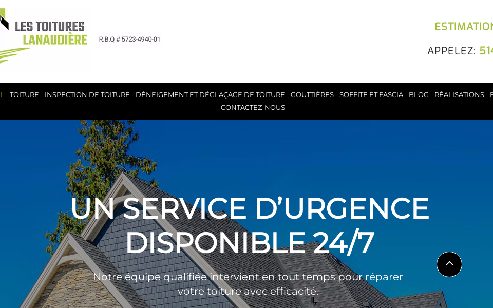 lestoitureslanaudiere.ca/ screen capture