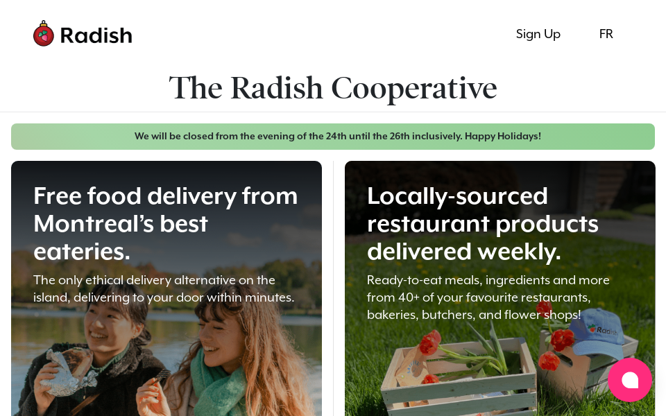 radish.coop screen capture