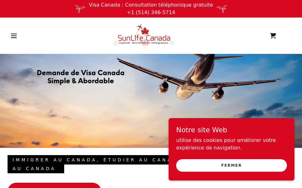 sunlifeimmigration.com/ screen capture