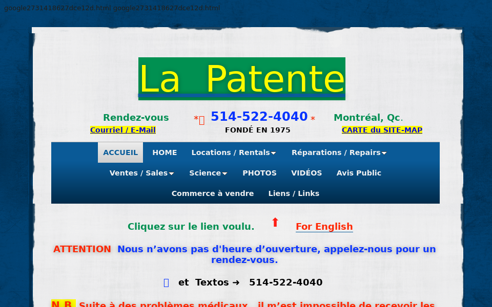 lapatente.org/ screen capture