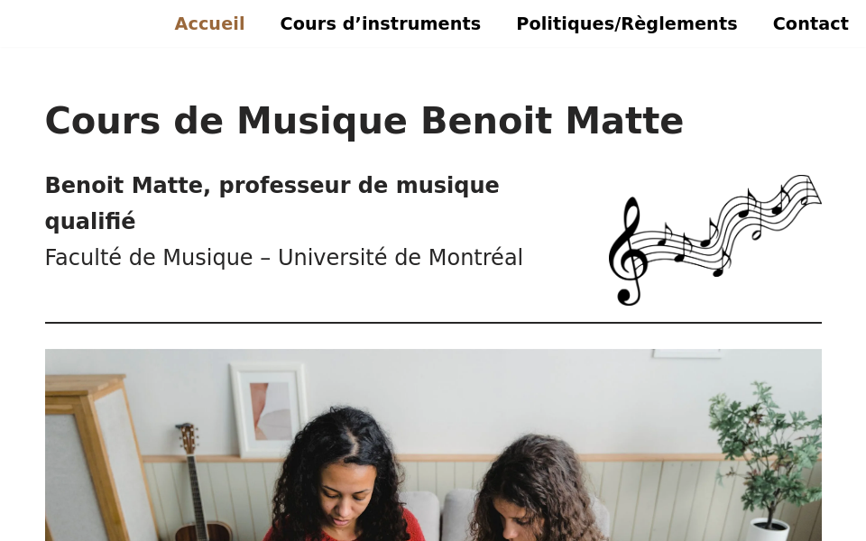 coursdemusiquebenoitmatte.ca screen capture