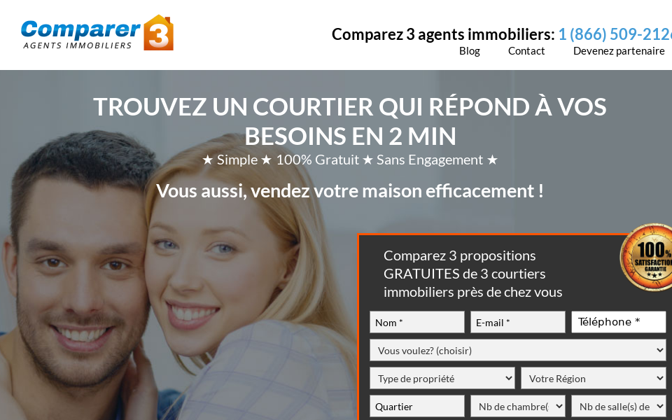 comparer3agentsimmobiliers.ca/ screen capture