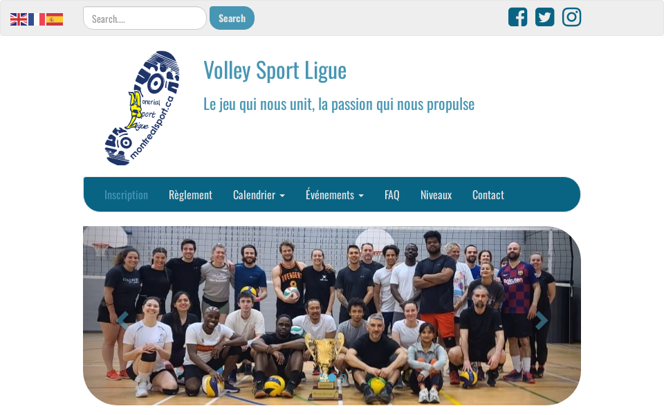 montrealsportligue.ca/ screen capture