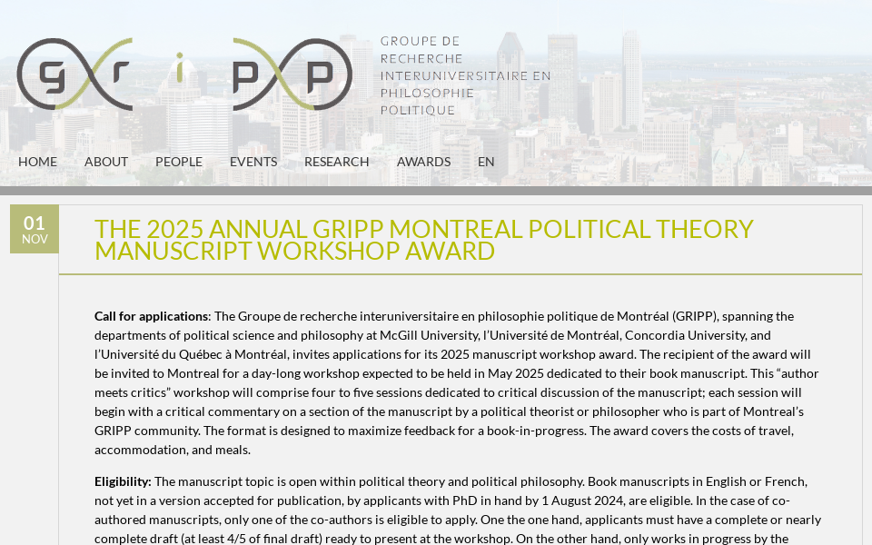 grippmontreal.org/ screen capture