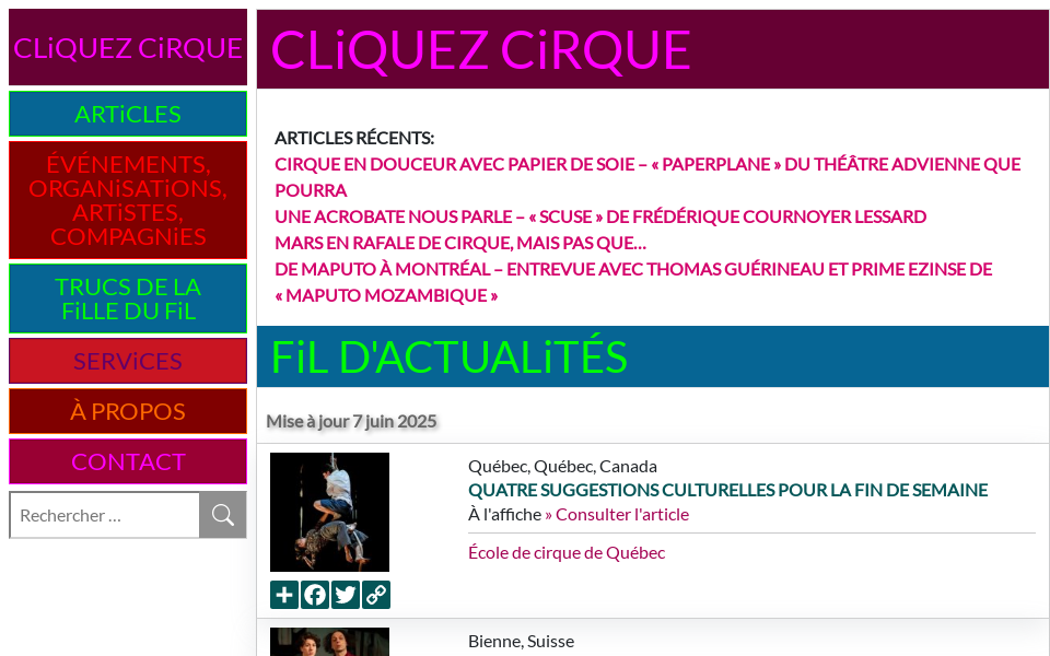 cliquezcirque.com/ screen capture