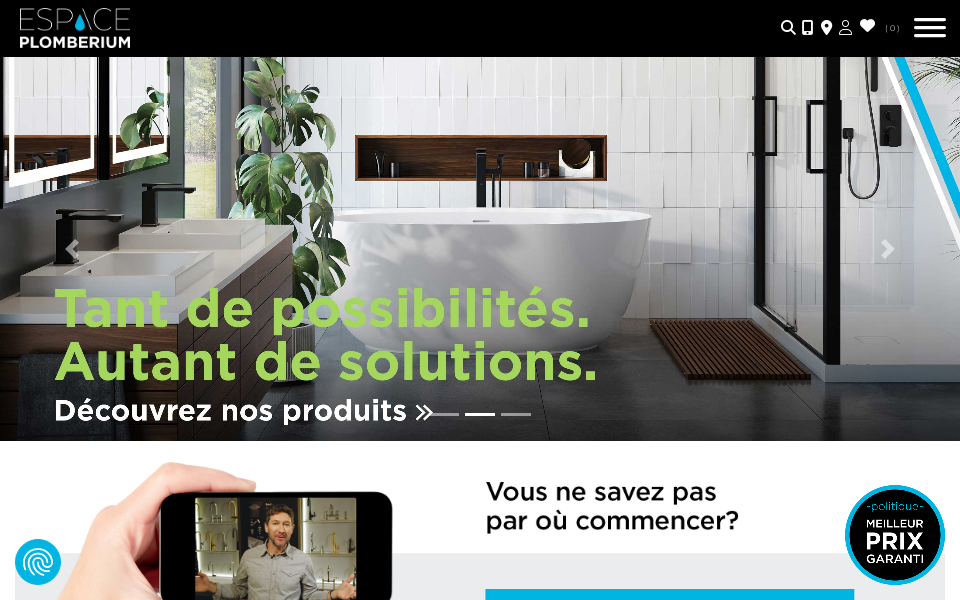 www.espaceplomberium.com/ screen capture