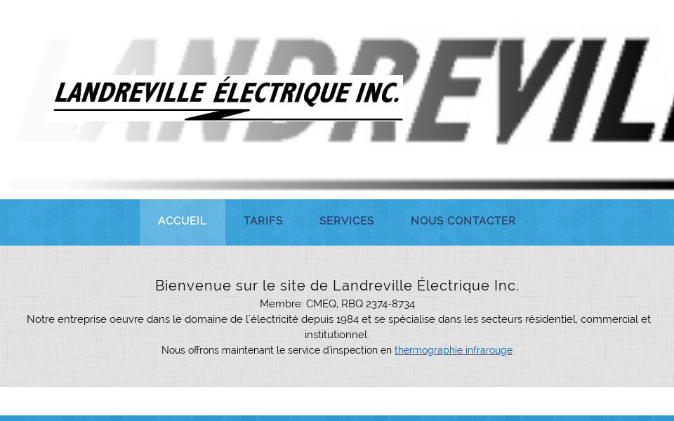 www.landreville.ca/ screen capture