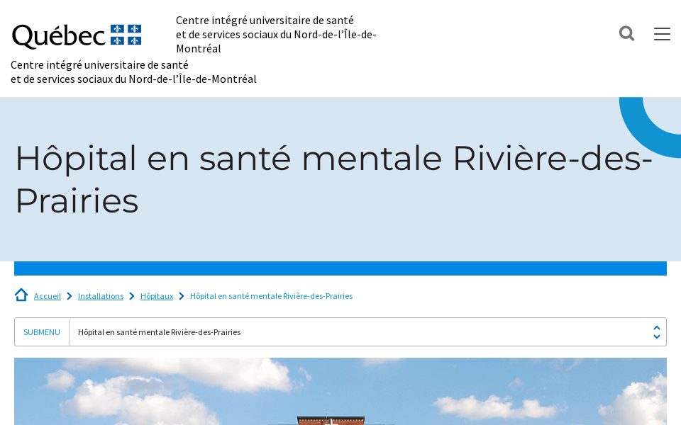 www.ciusssnordmtl.ca/installations/hopitaux/hopital-en-sante-mentale-riviere-des-prairies screen capture