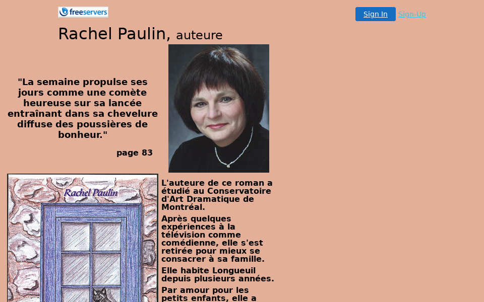rachelpaulin.freeservers.com/ screen capture