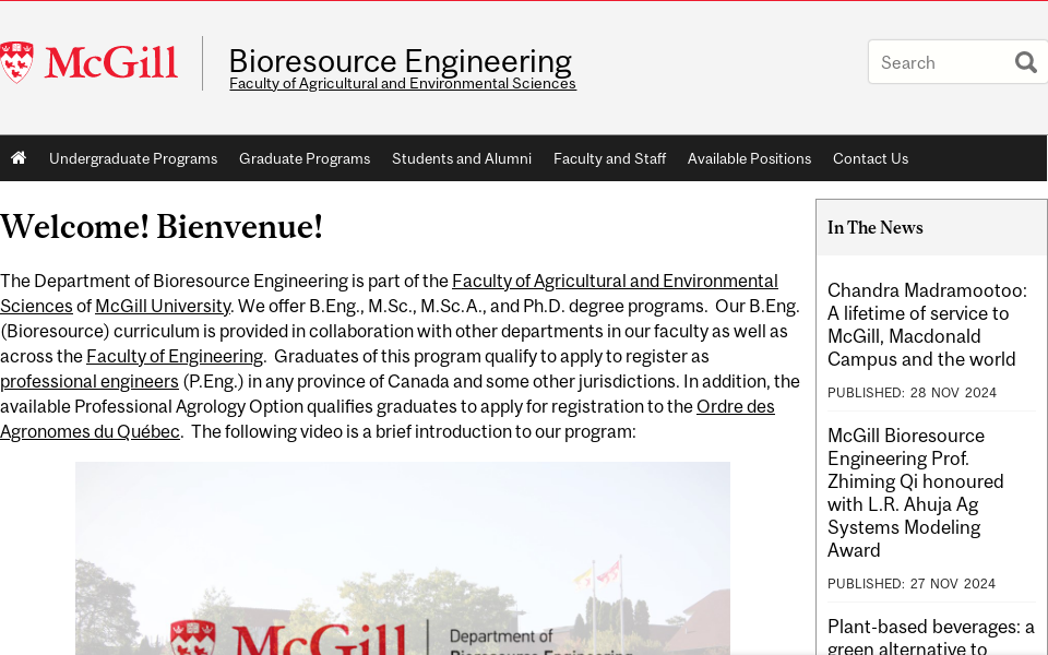 www.mcgill.ca/bioeng/home screen capture