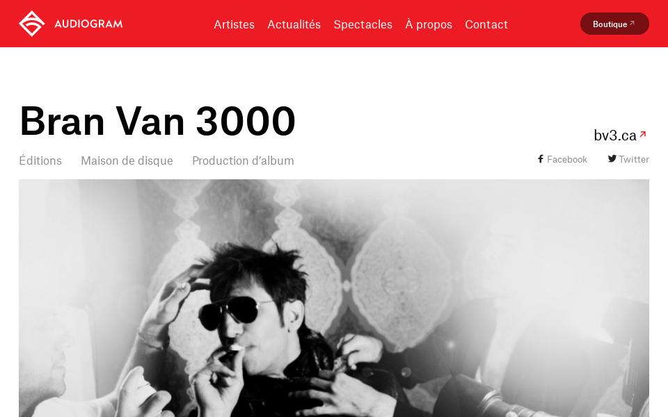 www.audiogram.com/artistes/bran-van-3000/ screen capture