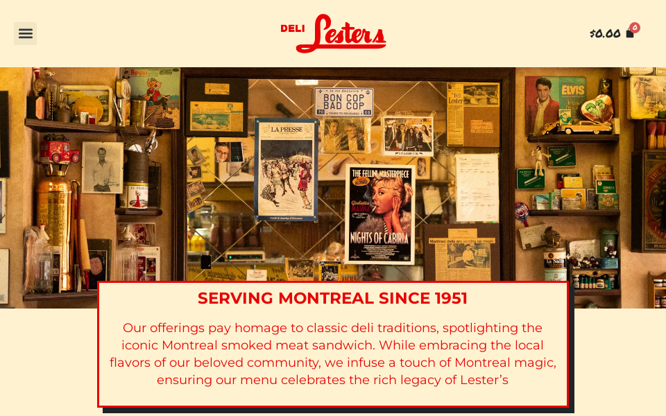 lestersdeli.com/ screen capture