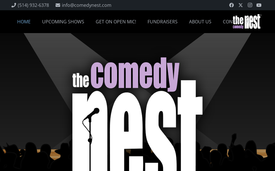 www.comedynest.com/ screen capture