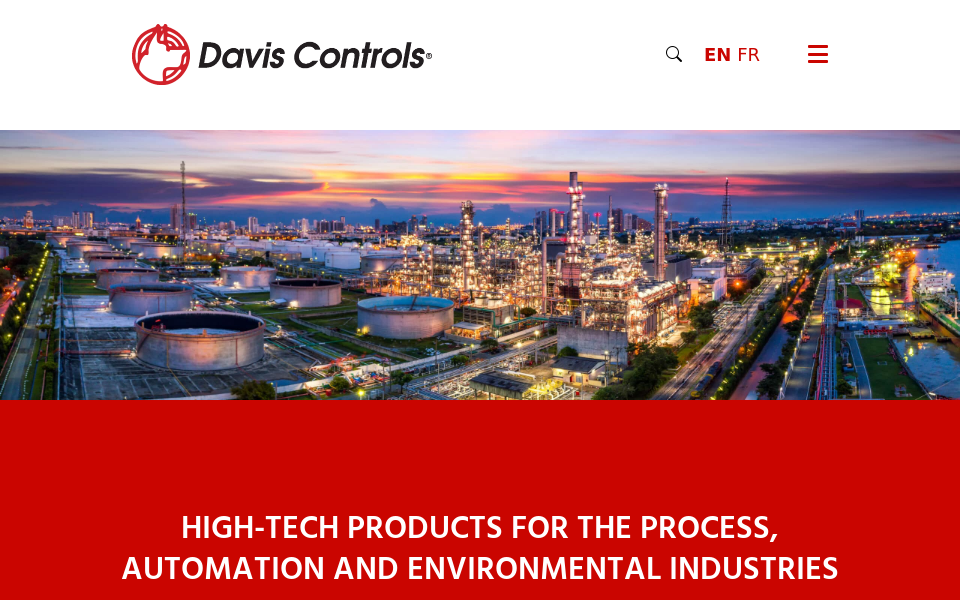www.daviscontrols.com/ screen capture
