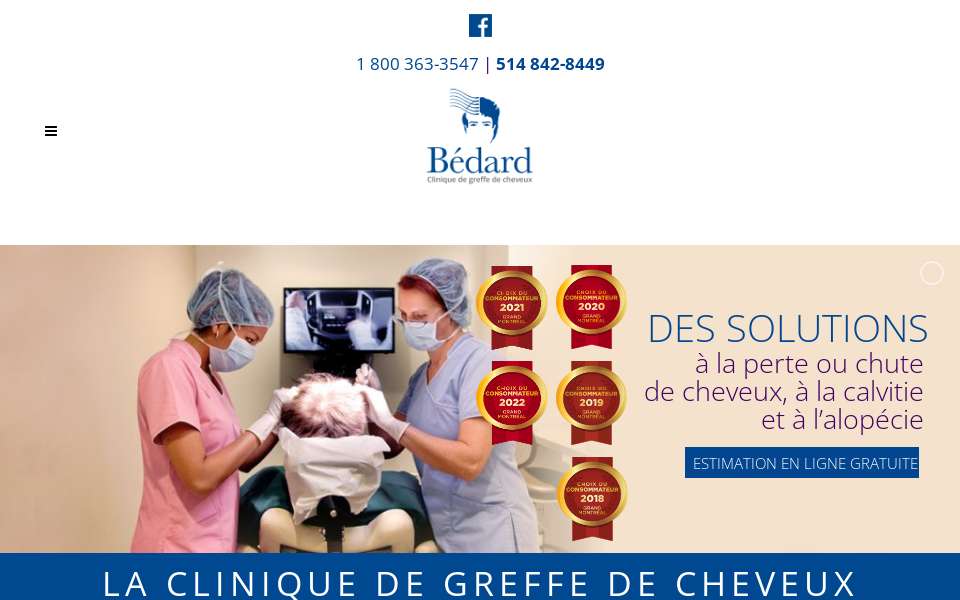 www.cliniquebedard.com/ screen capture