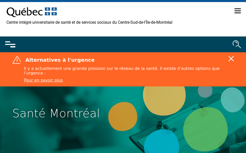 ciusss-centresudmtl.gouv.qc.ca/sante-montreal screen capture