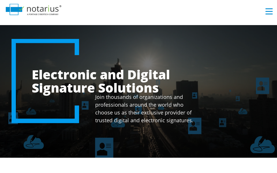 www.notarius.com/ screen capture